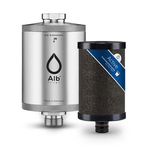 Alb Filter® Active Trinkwasserfilter - Filterkannen für Trinkwasser, reduziert Schadstoffe und Schwermetalle, bewahrt Mineralien, ideal für frisches, schmackhaftes Wasser ohne Ablagerungen.