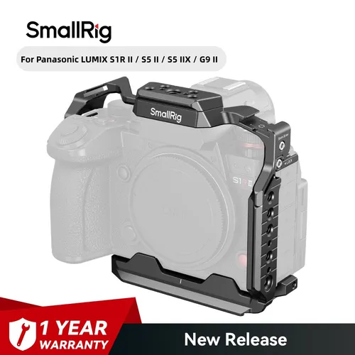 SMALLRIG 4902 Cage für Panasonic Lumix S1RII/S5II/S5IIX/G9II - Stabiler Schutz und vielseitige Montagemöglichkeiten - Kamera Cage für Panasonic Lumix S1RII/S5II/S5IIX/G9II, bietet optimalen Schutz und zahlreiche Befestigungspunkte für Zubehör.