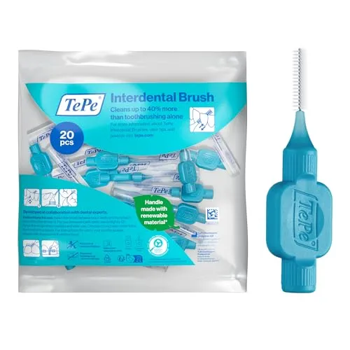 TePe Interdentalbürsten Original ISO-Größe 3, 20 Stk. - Handzahnbürsten für optimale Mundhygiene, speziell entwickelt für gründliche Zahnzwischenraumreinigung und zur Vorbeugung von Zahnfleischerkrankungen.