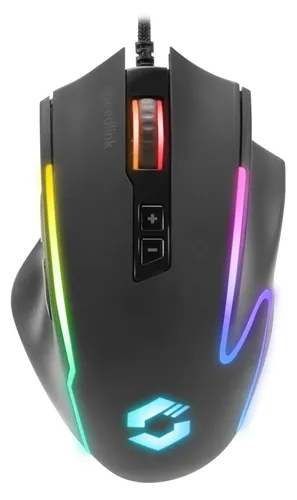 Speedlink DECUS NX RGB Gaming Maus, schwarz - Präzise Gaming-Maus mit RGB-Beleuchtung - Mäuse, präzise Gaming-Maus mit anpassbarer RGB-Beleuchtung für ein individuelles Spielerlebnis.