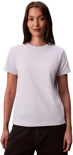 CALVIN KLEIN JEANS Archive Jersey Crew Tee EU, Damen T-Shirt in Lacey Lila - Feminin geschnittenes Damen T-Shirt von Calvin Klein Jeans aus 100% Baumwolle. Der bequeme Rundhalsausschnitt und der leichte Single Jersey sorgen für optimalen Tragekomfort.