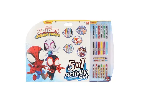 Spiderman Buntstift 5-in-1 Farbset – Kreatives Malset für Kinder