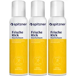 Spitzner Duschschaum FrischeKick, 150ml – Erfrischendes Duscherlebnis - Erleben Sie den Spitzner Duschschaum FrischeKick mit belebendem Duft nach Limette und Bergamotte. Ideal für ca. 60 Anwendungen und besonders hautfreundlich für ein sanftes Reinigungserlebnis.