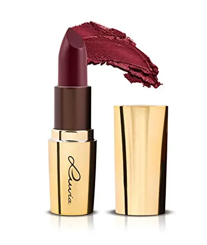 Luvia Lippenstift Dunkelrot Rot - Oriental Night Vegan Lipstick - Extra Deckend und Pflegend - Langanhaltend Glänzend - Vegane Kosmetik - Made In Italy