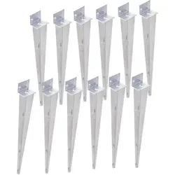 Set Einschlag-Bodenhülse L 40 x 500 mm – 12 Stück, feuerverzinkt - Praktisches Set mit 12 Einschlag-Bodenhülsen L 40 x 500 mm für stabile Gartenkonstruktionen. Ideal für Holz- und Metallpfosten, mit galvanischer Verzinkung für Rostschutz. Perfekt für Carports, Zäune und Pergolen.