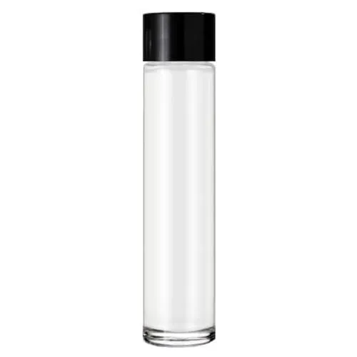 BieTal Nachhaltige Glas Trinkflasche Tube Bottle Flasche Rohrform OHNE LOGO 750ml für Sprudelwasser Flasche mit Schraubverschluss