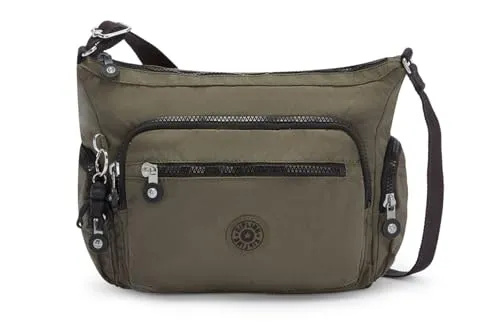 Kipling GABBIE S Umhängetasche - Green Moss (Grün) - Wasserabweisende Umhängetasche mit praktischem Handyfach, ideal für den Alltag. Maße: 22 cm hoch, 29 cm breit, 16.5 cm tief.