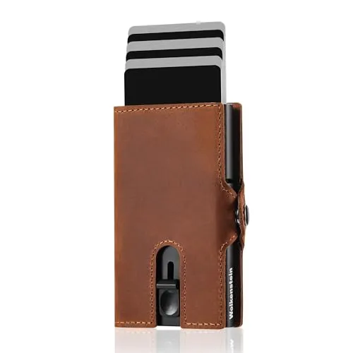 Wolkenstein Slim Wallet mit Münzfach I Portmonee Herren Slim Wallet I Unser Kartenetui Herren Modell hat Platz für bis zu 8X Karten I Sichere RFID Geldbörse I Wallets for Men I Smart Wallet