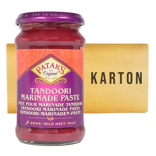 Patak's Tandoori Marinade Paste 6er Pack - Marinaden für authentischen indischen Geschmack, ideal zum Grillen und Braten, einfach in der Anwendung!