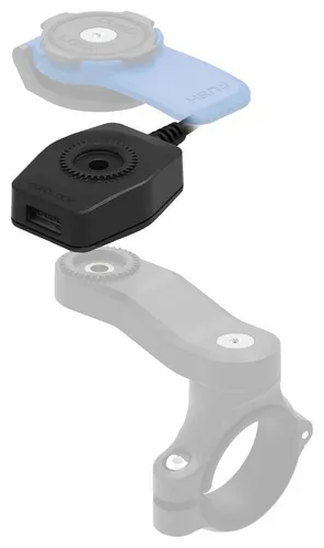 Quad Lock Motorrad USB-Ladegerät - Motorradzubehör mit IP66 Wasserdichtigkeit und Schnellladung 2.0 für sicheres und schnelles Aufladen Ihres Smartphones während der Fahrt.