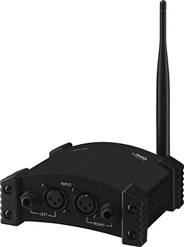 IMG Stageline WSA-24T Stereo-Funksender - HiFi-Kabel mit 2,4 GHz Technologie für störungsfreie Musikübertragung, ideal für Veranstaltungen mit einer Reichweite von über 30 m.