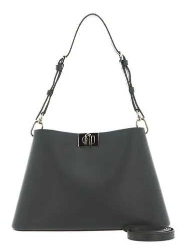 Furla Schultertasche Fleur in Grün - Elegante Schultertasche aus hochwertigem Leder, ideal für den Alltag. Mit verstellbarem Schulterriemen und praktischem Tragegriff – vielseitig und stilvoll.
