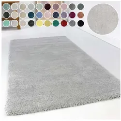 Esprit Hochflor-Teppich Relaxx ESP-4150, rechteckig - Teppich für Wohnzimmer, weicher und dichter Hochflor in hellgrau, pflegeleicht und schmutzabweisend, ideal für gemütliche Räume