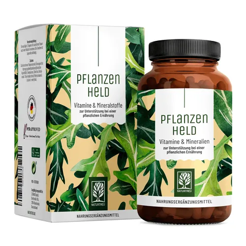 Veganer Vegetarier 120 Kapseln Daily Multi Vitamins Pflanzenheld  NATURTREU®