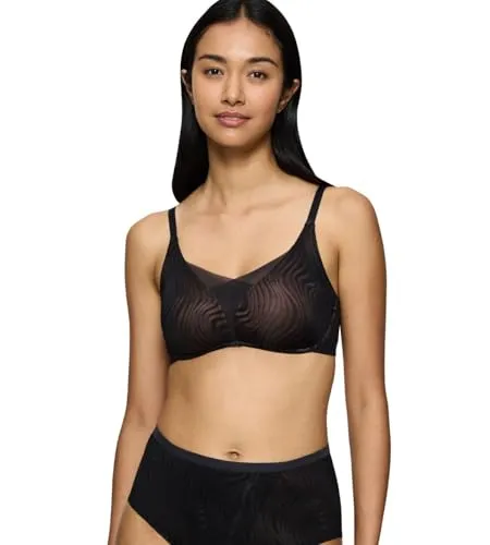 Triumph BH Shape Smart Ellipse Bra Schwarz - Bequemer T-Shirt BH ohne Bügel - Funktionsunterwäsche mit nahtlosem Design für unsichtbaren Tragekomfort. Leicht gepolsterte Cups formen die Brust und bieten optimale Unterstützung.