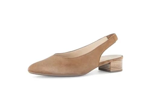Gabor Damen Slingpumps, Frauen Pumps,Comfort,wechsel-Fussbett,Optifit,Hovercraft,atmungs-aktiv,sacchetto,weich,Weiss,Peanut (Wood),37 EU / 4 UK