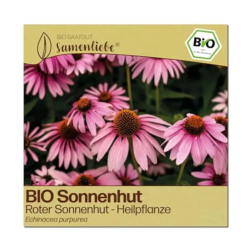 Samenliebe BIO Roter Sonnenhut Samen | Heilpflanze - winterhart & mehrjährig - samenfestes BIO Saatgut