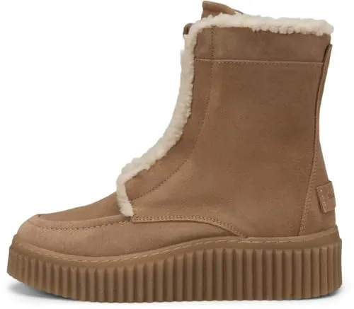 Marc O'Polo BIANCA Winterboots mit Memory Foam in Beige (40 EU) - Modische Schnürboots mit Plateau und Keilstiefelette, ausgestattet mit Memory Foam für hohen Tragekomfort. Ideal für kalte Tage und stylische Outfits.