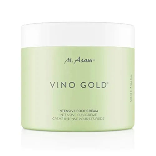 M Asam VINO GOLD Intensive Fuß-Creme (500 ml) – erfrischend & für die Regeneration rauer Füße, Verbesserung der Durchblutung mit Rosskastanien-Extrakt, intensive Feuchtigkeitsspende, vegane Fußpflege