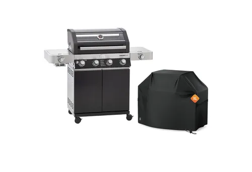 RÖSLE BBQ Gasgrill Videro G4-S Vario+ schwarz 2025 - Gasgrill mit klappbaren Seitentischen und VARIO+ Grillrostsystem, ideal für kleine Balkone und Terrassen, bietet Komfort und gleichmäßige Hitze für perfektes Grillvergnügen.