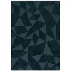 Luxus-Wollteppich "Deben Troy" - Geometrisches Muster in Türkis, 160x230 cm - Teppich aus 100% Wolle mit einzigartigem dreidimensionalem Muster. Ideal für mittlere Wohnräume, sorgt für Komfort und Langlebigkeit.