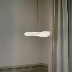 Pendelleuchte New Works, Tense, dimmbar, Weiß, für Esszimmer, Stoff / Textil, Skandinavisch - 12.1