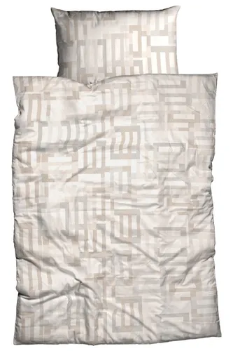 CASATEX Bettwäsche Yasin, 2-teilig, modern und elegant - Bettwäsche aus hochwertigem Interlock-Jersey in Beige, 100% Baumwolle, mit praktischem Reißverschluss und OEKO-TEX® Standard 100 Zertifizierung – ideal für einen erholsamen Schlaf.
