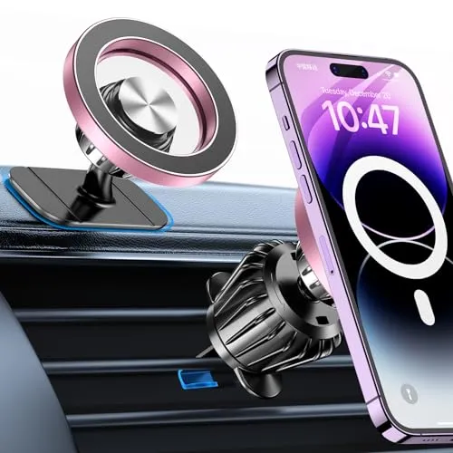 Handyhalterung Auto für Magsafe Autohalterung【20 Starke Magnet】Handy Halterung Auto Magnet, Car Phone Holder【360° Drehbar】Magnetische Handyhalterung Auto Zubehör für iPhone 16 Pro Max 15 14 13 12 Plus