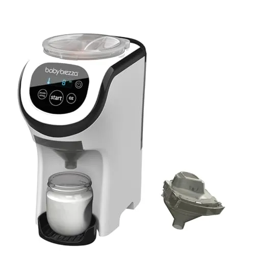 Baby Brezza Formula Pro Mini Set - Nahrungszubereitung: Perfekte Ergänzung mit Milchpulvertrichter für stressfreie Flaschenzubereitung. Ideal für unterwegs, bereitet auf Knopfdruck trinkfertige Milchflaschen ohne Luftblasen zu!