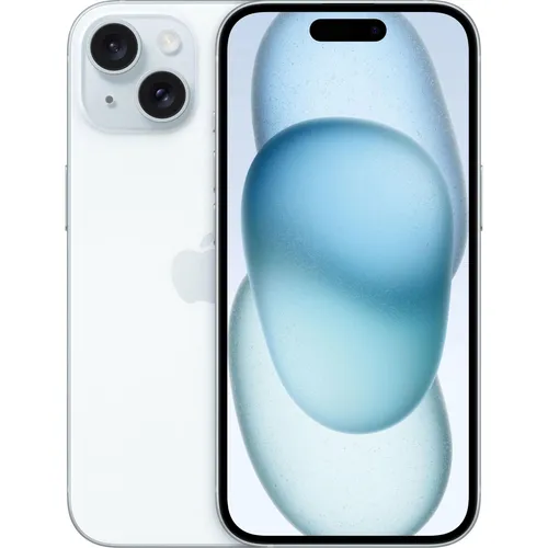 Apple iPhone 15 (128 GB, Blue, 6.10", SIM + eSIM, 48 Mpx, 5G) (MTP43ZD/A)
