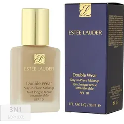 ESTÉE LAUDER Double Wear Stay-in-Place Foundation 30 ml - Nr. 3N1 Ivory Beige - Make-up für 24 Stunden Haltbarkeit, ölfrei und schweißresistent. Ideal für alle Hauttypen mit einer breiten Farbpalette, die Unregelmäßigkeiten ausgleicht und ein mattes Finish bietet.