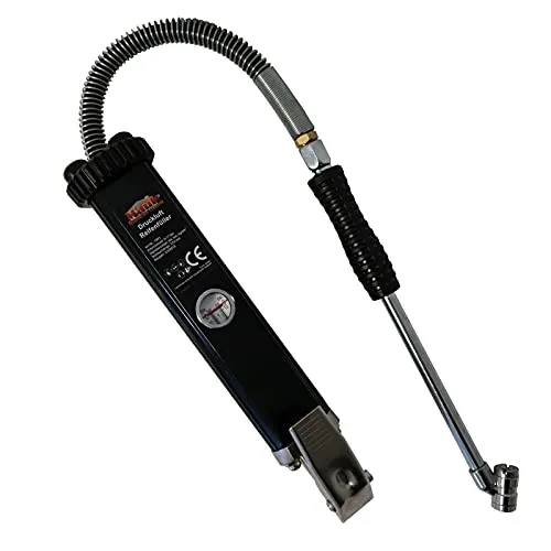 Mauk Druckluft Reifenfüller Manometer mit batteriefreier Anzeige - Praktischer Reifenfüller für präzise Druckmessung, ideal für den Einsatz bei Autos und Fahrrädern. Robust und benutzerfreundlich.