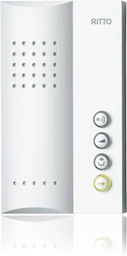 Schneider Electric Ritto Freisprechstelle - Elegante Türsprechanlage in Weiß, extra flaches Design mit intelligenter Freisprechfunktion und 5 melodischen Ruftönen
