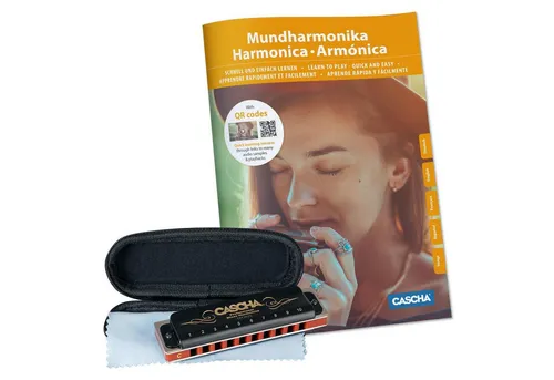 Cascha HH1610 Professional Blues Mundharmonika Set - Kinderinstrumente, hochwertiges Set für angehende Musiker mit erstklassigem Klang und einfacher Handhabung.