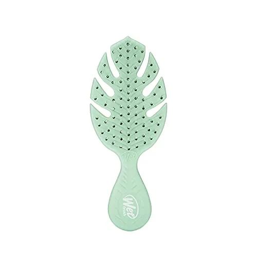 Wet Brush Go Green Mini Detangler Hairbrush Travel Sized UltraSoft Intelliflex Bristles Minimizes Pain Green