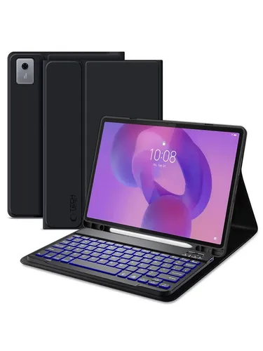 Tech-Protect SmartCase Pen + Keyboard für Lenovo Idea Tab Plus 12.1 TB-361 B - Hochwertiges Smart Cover mit integriertem Stift und Tastatur, ideal für unterwegs. Schützt Ihr Tablet und bietet gleichzeitig Komfort beim Tippen.