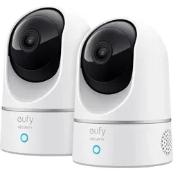 eufy Indoor Cam 2K Pan & Tilt Doppelpack - Überwachungskameras mit 2K Auflösung und automatischer Drehfunktion, ideal zur Überwachung mehrerer Räume; erhält sofortige Benachrichtigungen bei Bewegungserkennung und bietet Nachtsicht.