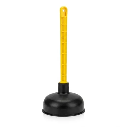 Mario10 11,5 cm Gummi-Abflusssaugglocke – WC-Pömpel, robuster Abflussreiniger für Bad, Dusche und Waschbecken, starkes Saugen