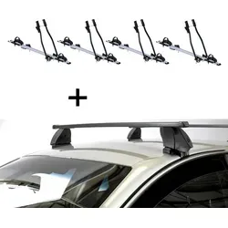 Fahrradträger SAGITTAR + Dachträger K1 MEDIUM für Alfa Romeo Giulietta - Komplettset für Alfa Romeo Giulietta (5-Türer) ab 10: Hochwertiger Fahrradträger für 4 Fahrräder und stabiler Dachträger. Ideal für alle Fahrradtypen und einfach zu montieren.