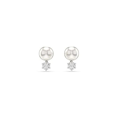 Swarovski Matrix Ohrstecker in Weiß, One Size - Elegante Ohrringe der Matrix-Familie, perfekt für die FW24-Kollektion und ideal für besondere Anlässe.