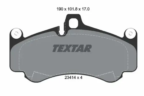 TEXTAR Bremsbeläge für PORSCHE 911 (996) & 911 (997) GT2/GT3 Turbo - Hochwertiger Bremsbelagsatz für vorne, optimiert für maximale Bremsleistung und Sicherheit, ideal für Sportwagen-Enthusiasten.