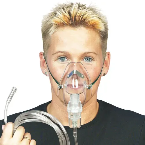 DCT Vernebler-Set mit Maske und Schlauch für Erwachsene - Inhaliergeräte: Komplettes Set mit Patienten-Maske und 2,10 m Sicherheitsschlauch für effektive Arzneimittelapplikation und Keimreduktion durch Ethylenoxid-Begasung.