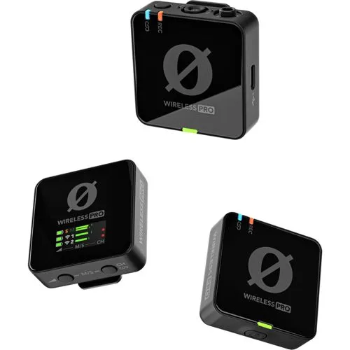 R DE Wireless PRO Kompakt-Funkstrecken-Set - 32-Bit Float Aufnahme, Timecode-Funktion, 2 Lavalier-Mikrofone für klare Videoaufnahmen und flexible Nutzung