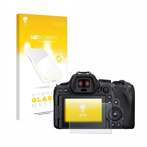 upscreen Entspiegelungs-Schutzglas für Canon EOS R6 Mark II Schutzfolie Panzer Folie Glas Matt [Extrem Kratzfest 9H, Anti-Reflex, Anti-Fingerprint]