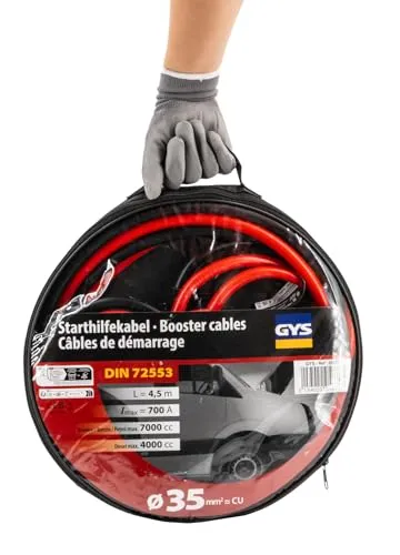 GYS 056343 Starthilfekabel 700A - Starthilfe Kabel für Autos, 700A Leistung für schnelle und zuverlässige Starts, ideal für Pannenhilfe und Notfälle.
