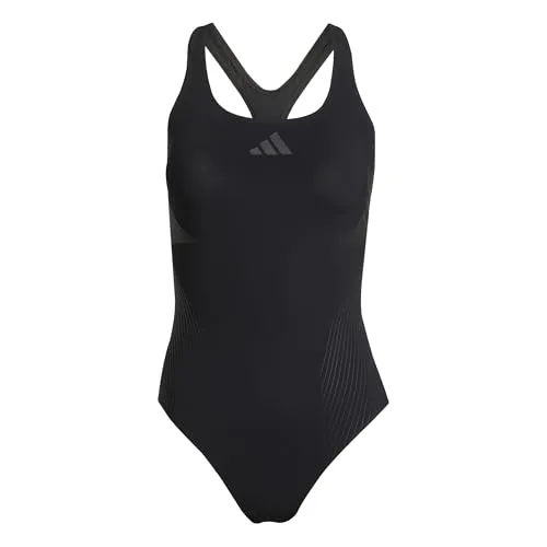 adidas Damen LANELUX Y-Back Badeanzug, Schwarz, Größe 46 - Stylischer, enganliegender Badeanzug aus 79 % recyceltem Polyamid und 21 % Elasthan. Mit innovativem Infinitex Material für optimale Bewegungsfreiheit und Tragekomfort beim Schwimmen.