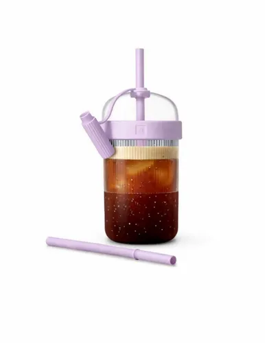 Nespresso Travel Tumbler Lavender (540 ml) - Praktischer Trinkbecher für kalte Getränke, mit 540 ml Fassungsvermögen und auslaufsicherem Deckel. Ideal für unterwegs – stilvoll und funktional, perfekt für jeden Kaffeeliebhaber.