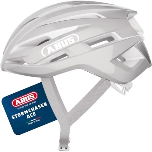 ABUS Rennradhelm StormChaser ACE - Leichter Unisex Fahrradhelm für Radrennen und Gravelbike - Fahrradhelme mit nur 200 g Gewicht (Größe S), ideal für schnelle Radrennen. Mit vollumlaufendem Unterkantenschutz für zusätzliche Sicherheit und Stil. Unisex-Design für alle Radbegeisterten.
