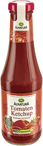 Alnatura Bio Tomaten Ketchup 500ml - Ketchup aus reifen Tomaten, ideal für Pommes und Grillwürstchen, in bester Bio-Qualität und perfekt für Vegetarier.