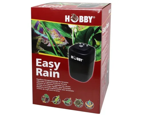 Hobby Easy Rain Beregnungsanlage mit 9 L Wasserbehälter - Luftbefeuchter für Terrarien, sorgt zuverlässig für optimale Feuchtigkeit mit feiner Sprühnebel-Technologie und großem 9-Liter-Wasserreservoir.